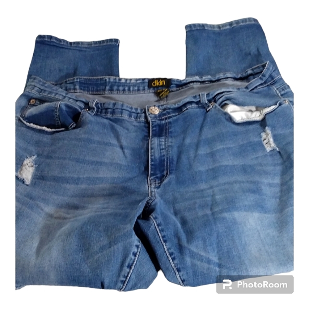 dkin distressed jeans, 24W
